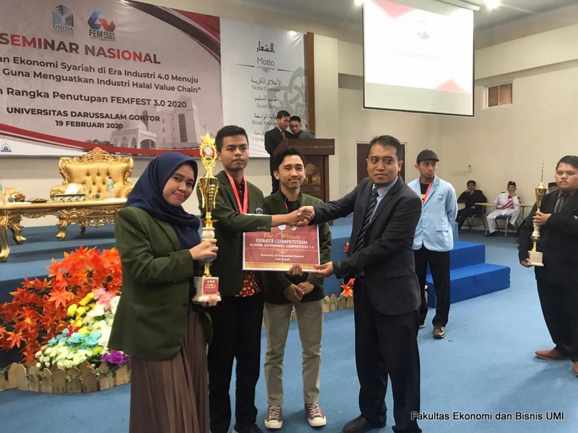 Mahasiswa FPIK dan FEB UMI Raih Juara 3 Kompetisi Debat Ekonomi Islam IESCO 2020 Universitas Darussalam Gontor, Jawa Timur
