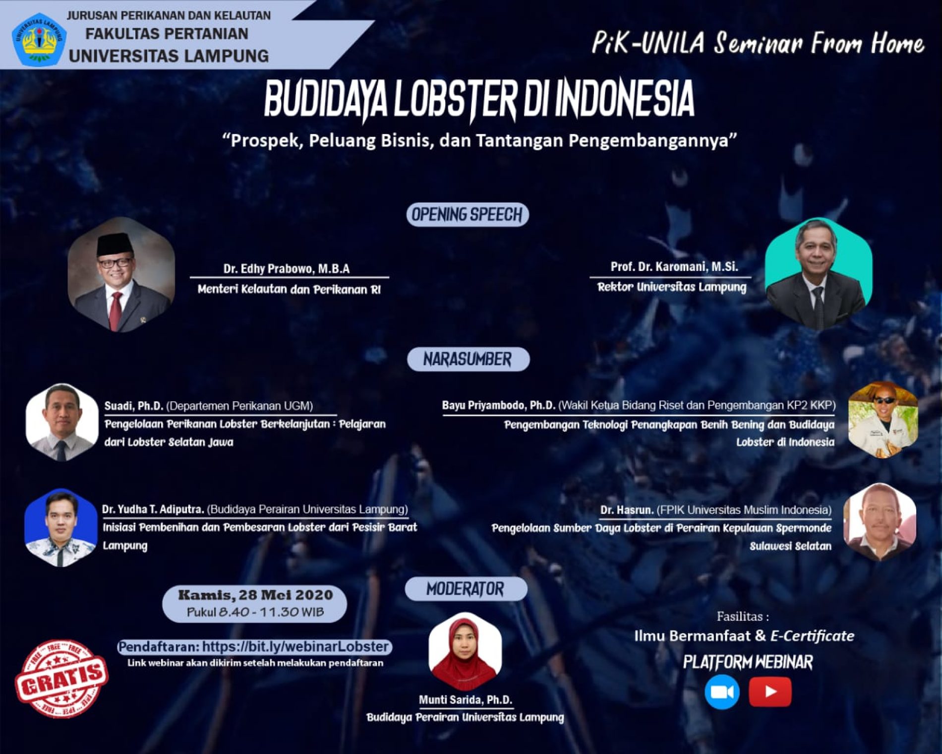 Dr.Ir. Hasrun, M.Si : Pengelolaan Sumber Daya Lobster di Perairan Kepulauan Spermande