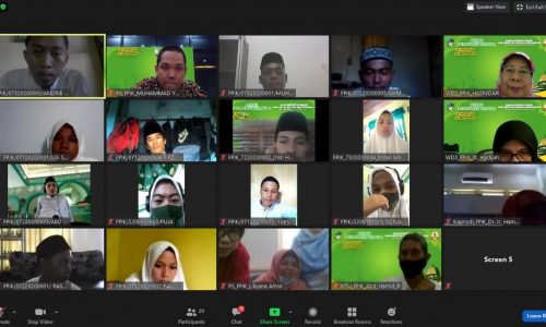 Fakultas Perikanan dan Ilmu Kelautan UMI Makassar mengadakan kegiatan penyambutan mahasiswa baru virtual melalui zoom.