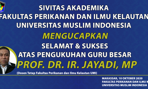 Pengukuhan Guru Besar Prof. Dr. Ir. Jayadi, MP