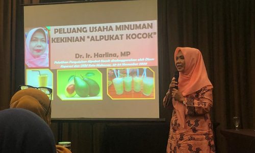 Dr. Ir. Harlina, MP Sebagai Narasumber pada Kegiatan Palatihan Pengolahan Minuman Kekinian