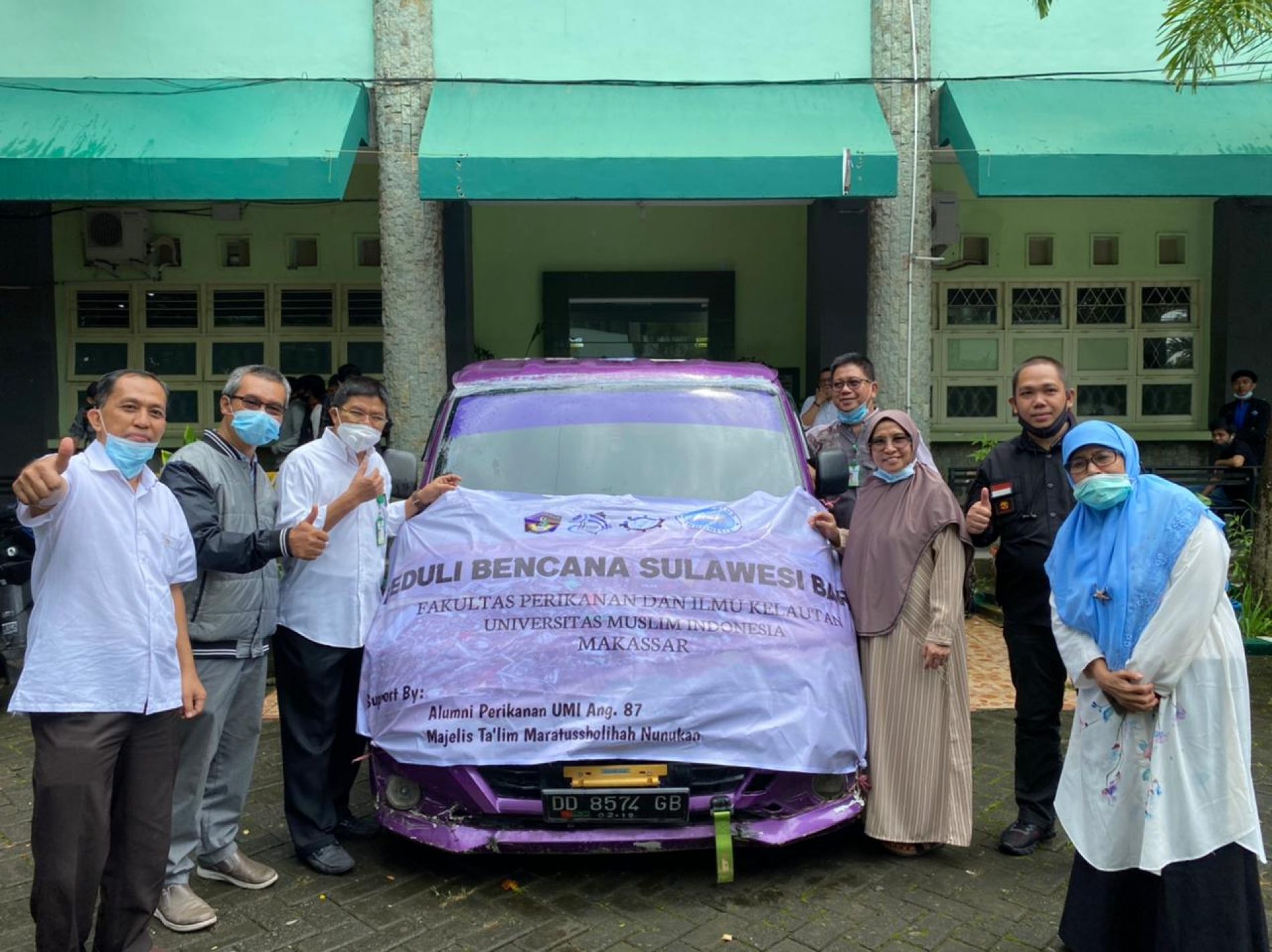 TIM Relawan Fakultas Perikanan dan Ilmu Kelautn UMI Menuju ke Provinsi SulBar