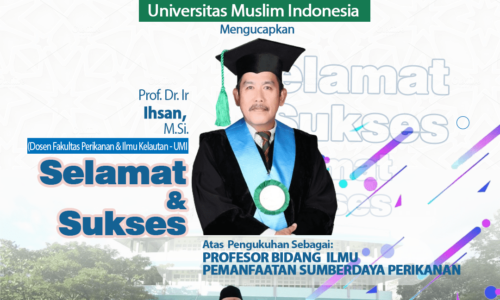Selamat dan Sukses atas Pengukuhan Profesor/ Guru Besar Prof. Dr. Ir. Ihsan, M.Si Bidang Ilmu Pemanfaatan Sumberdaya Perikanan Fakultas Perikanan dan Ilmu Kelautan Universitas Muslim Indonesia