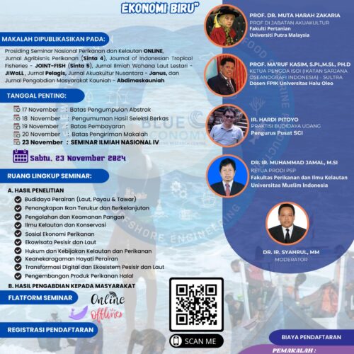 SEMINAR ILMIAH NASIONAL IV Fakultas Perikanan dan Ilmu Kelautan Universitas Muslim Indonesia