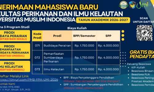 FPIK UMI Buka Pendaftaran Mahasiswa Baru Tahun 2026