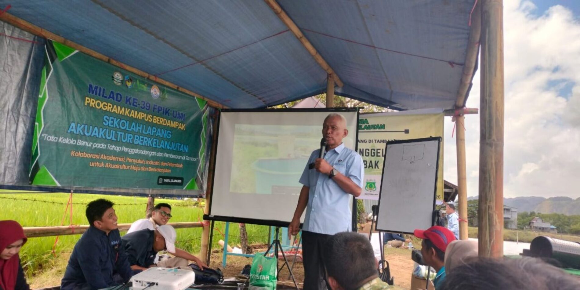 Peringati Milad ke-39, FPIK UMI Gelar Sekolah Lapang bagi Petambak Udang