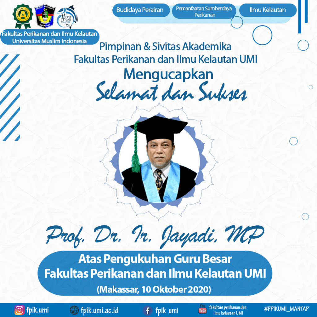 Pengukuhan Guru Besar Prof. Dr. Ir. Jayadi, MP