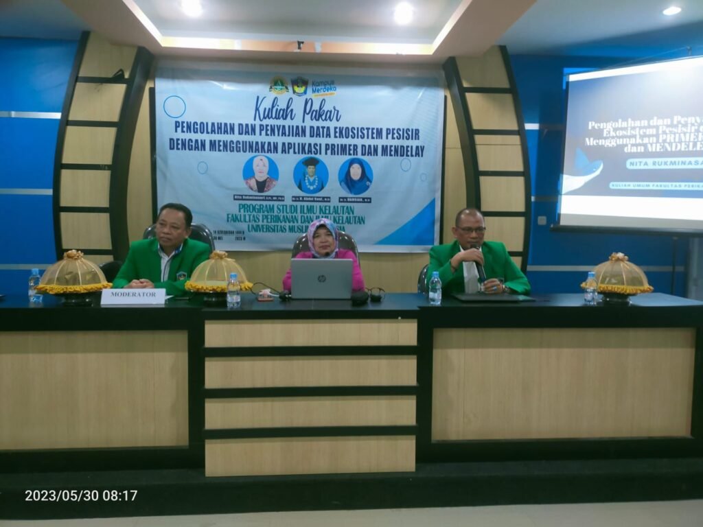 KULIAH PAKAR “Pengolahan dan Penyajian Data Ekosistem Pesisir dengan Menggunakan Aplikasi Primer dan Mendelay”